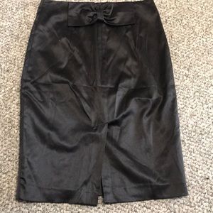 Black silk Pencil Skirt